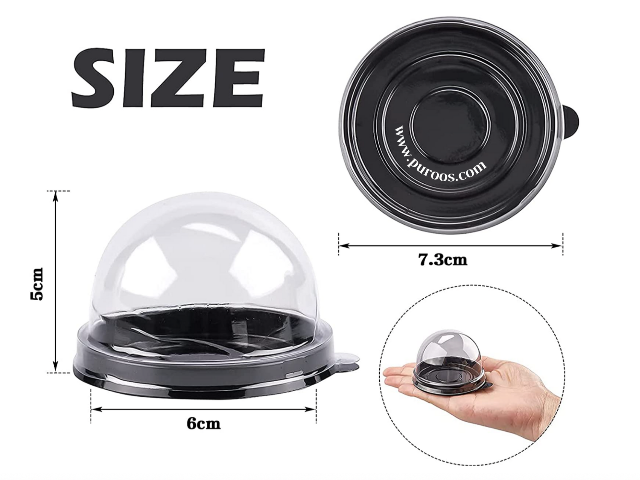 Mini Round Dome Box MDC01 Black (Pack of 25)
