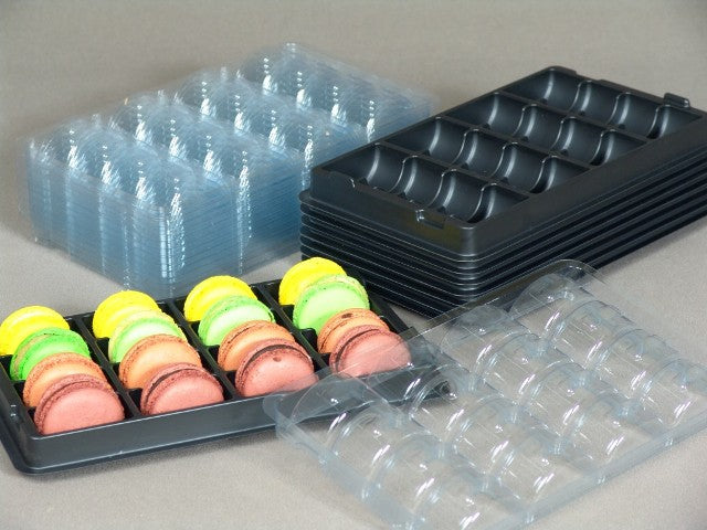 16 Cav. Macaron Tray + Lid (Pack of 25)