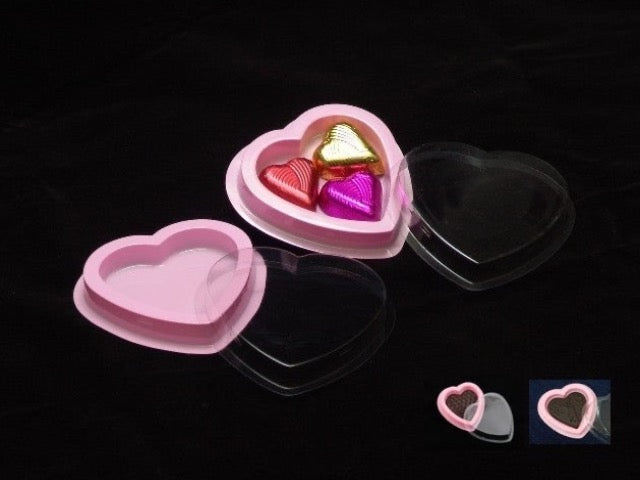 Pink Heart Box + Cover (Pack of 50)