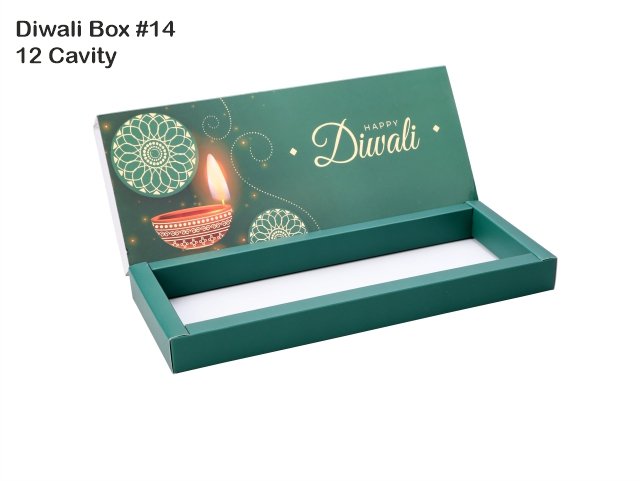 12 Cav. Green Diwali Box No. 14 O+T+C (Pack of 10)