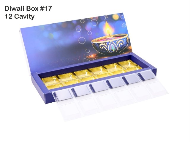 12 Cav. Dark Blue Diwali Box No. 17 O+T+C (Pack of 10)