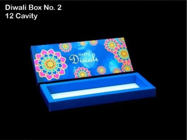 12 Cav. Blue Diwali Box No. 2 O+T+C (Pack of 10)