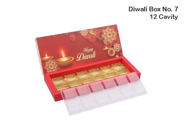 12 Cav. Red Diwali Box No. 7 O+T+C (Pack of 10)