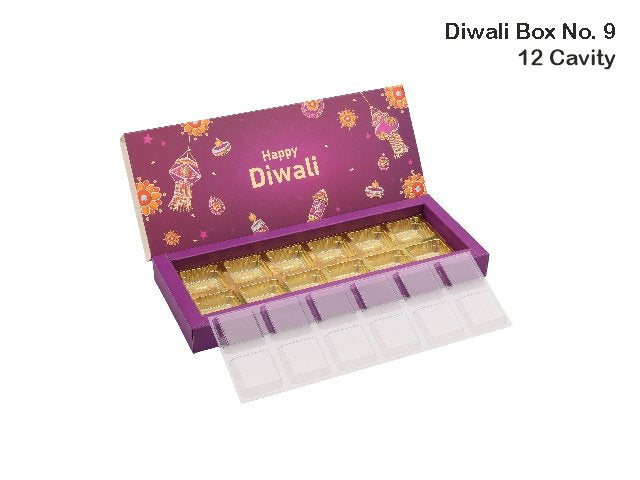 12 Cav. Purple Diwali Box No. 9 O+T+C (Pack of 10)