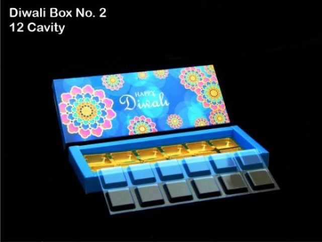 12 Cav. Blue Diwali Box No. 2 O+T+C (Pack of 10)