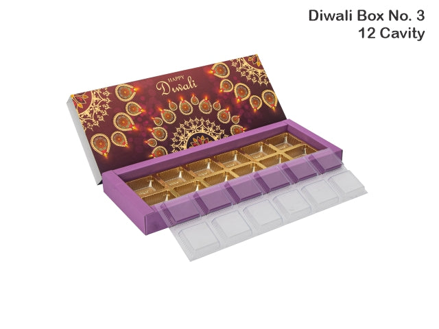 12 Cav. Purple Diwali Box No. 3 O+T+C (Pack of 10)