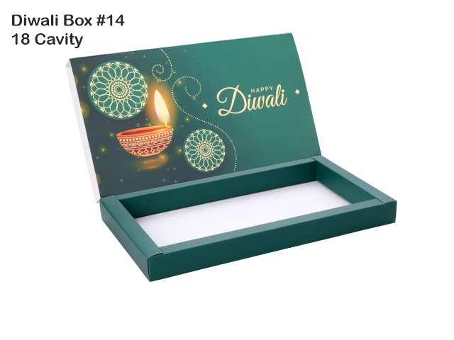 18 Cav. Green Diwali Box No. 14 O+T+C (Pack of 10)
