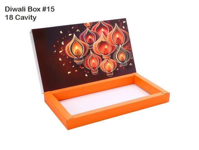 18 Cav. Deep Orange Diwali Box No. 15 O+T+C (Pack of 10)