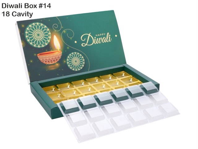 18 Cav. Green Diwali Box No. 14 O+T+C (Pack of 10)