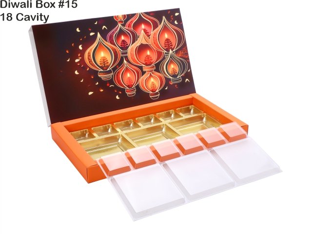 DC-18 Deep Orange Diwali Box No. 15 O+T+C (Pack of 10)