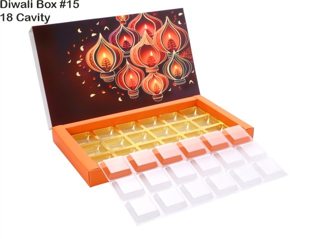 18 Cav. Deep Orange Diwali Box No. 15 O+T+C (Pack of 10)