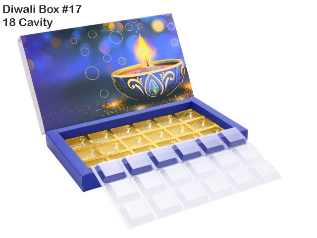 18 Cav. Dark Blue Diwali Box No. 17 O+T+C (Pack of 10)