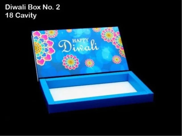 18 Cav. Blue Diwali Box No. 2 O+T+C (Pack of 10)