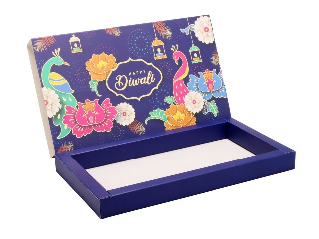 18 Cav. Peacock Diwali Box No. 8 O+T+C (Pack of 10)