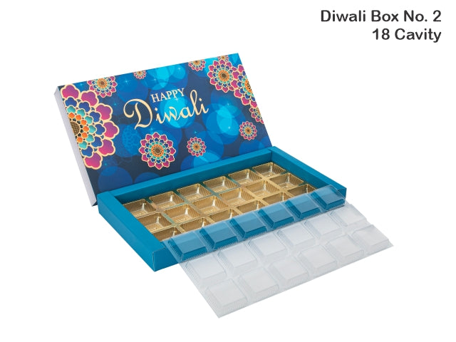 18 Cav. Blue Diwali Box No. 2 O+T+C (Pack of 10)