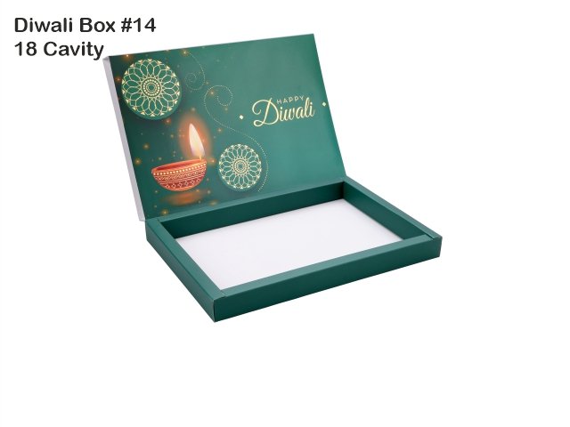 24 Cav. Green Diwali Box No. 14 O+T+C (Pack of 10)