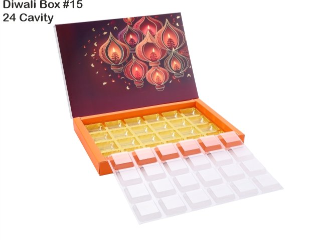 24 Cav. Deep Orange Diwali Box No. 15 O+T+C (Pack of 10)