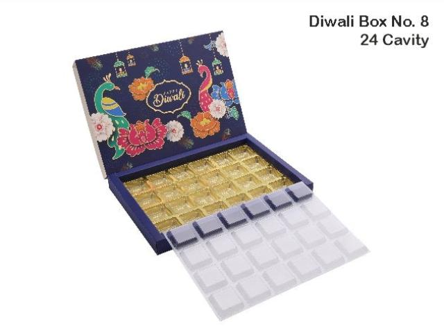 24 Cav. Peacock Diwali Box No. 8 O+T+C (Pack of 10)