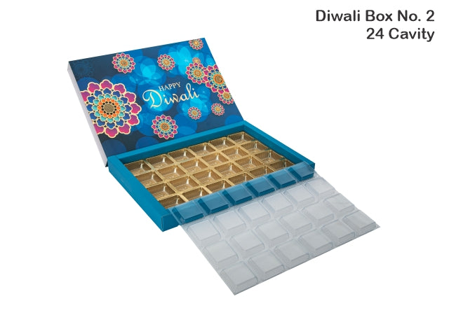 24 Cav. Blue Diwali Box No. 2 O+T+C (Pack of 10)