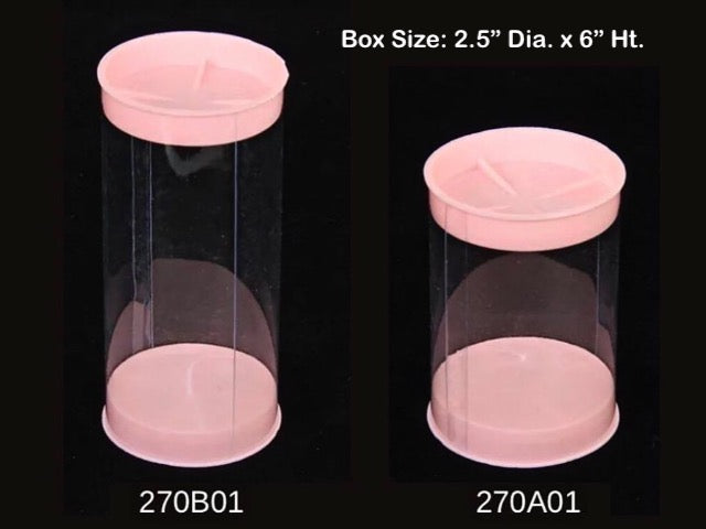270B01 Pink Round Lid  (Pack of 10)