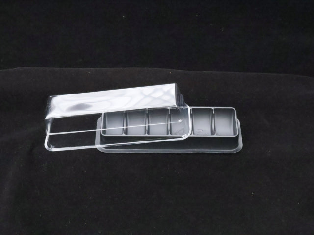 6 Cav. Macaron Tray + Lid (Pack of 25)