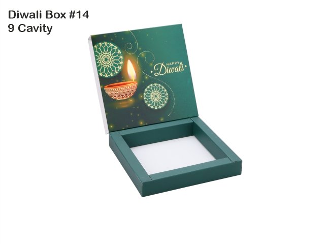 9 Cav. Green Diwali Box No. 14 O+T+C (Pack of 10)