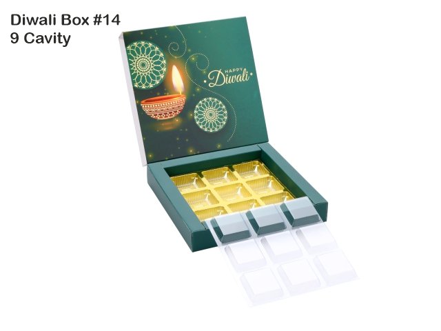 9 Cav. Green Diwali Box No. 14 O+T+C (Pack of 10)