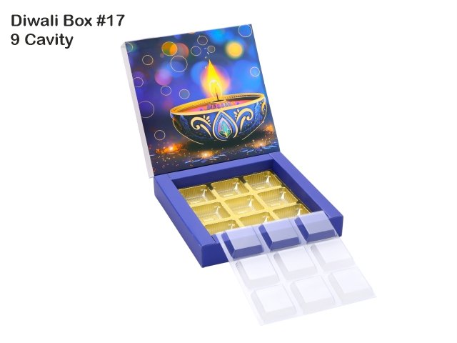9 Cav. Dark Blue Diwali Box No. 17 O+T+C (Pack of 10)