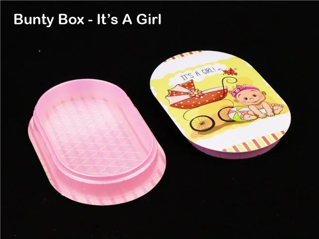 It's a Girl Bunty Box Tray + Cover (Pack of 10)