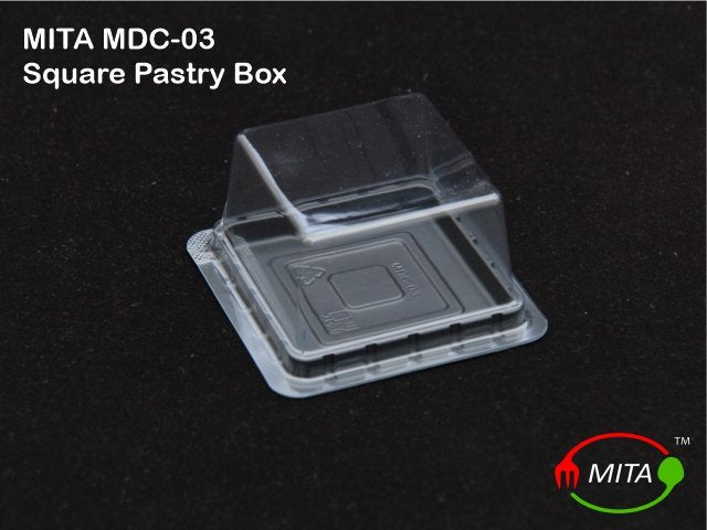 Mini Square Dome Box MDC03 Black (Pack of 25)