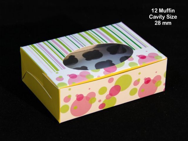 12 Mini Cupcake Paper Box (Pack of 10)