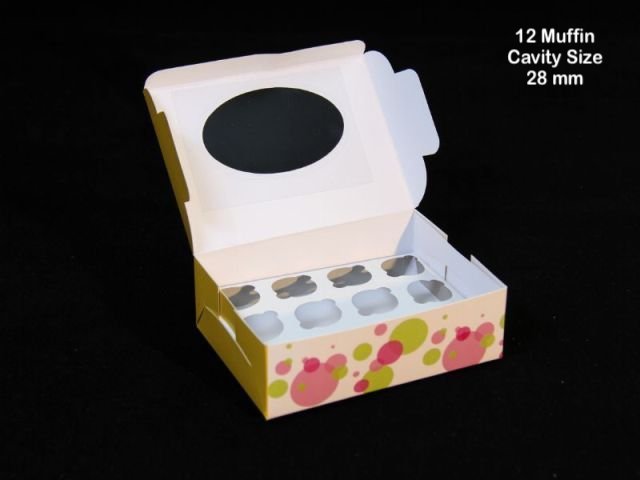 12 Mini Cupcake Paper Box (Pack of 10)