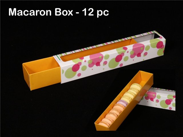 12 Cav. Macaron Long Paper Box (Pack of 10)