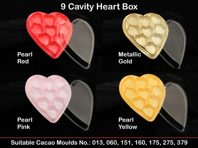 9 Cav. Heart Red Box + Cover (Pack of 10)