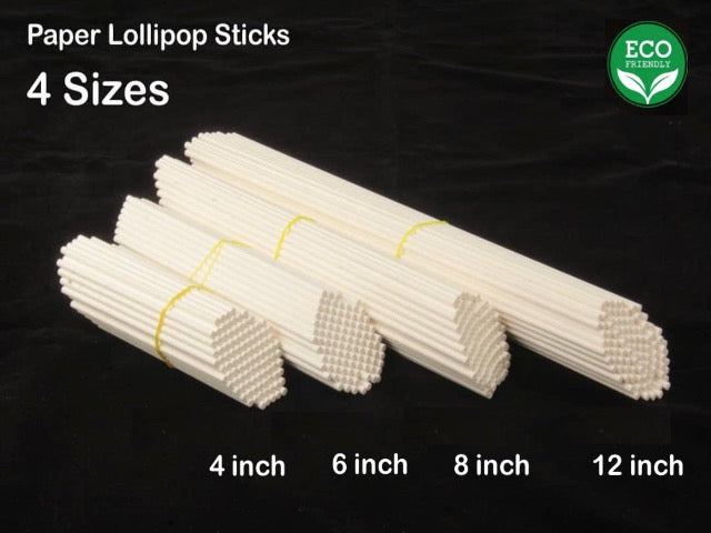 Paper Lollipop Sticks (Pack of 100)