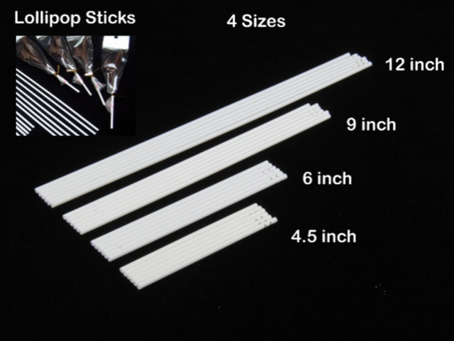 Plastic Lollipop Sticks (Pack of 100)